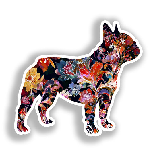 French Bulldog Dog Vinyl Decal Sticker for Car, Laptop, Tumbler and more # A019643-4" x 4"