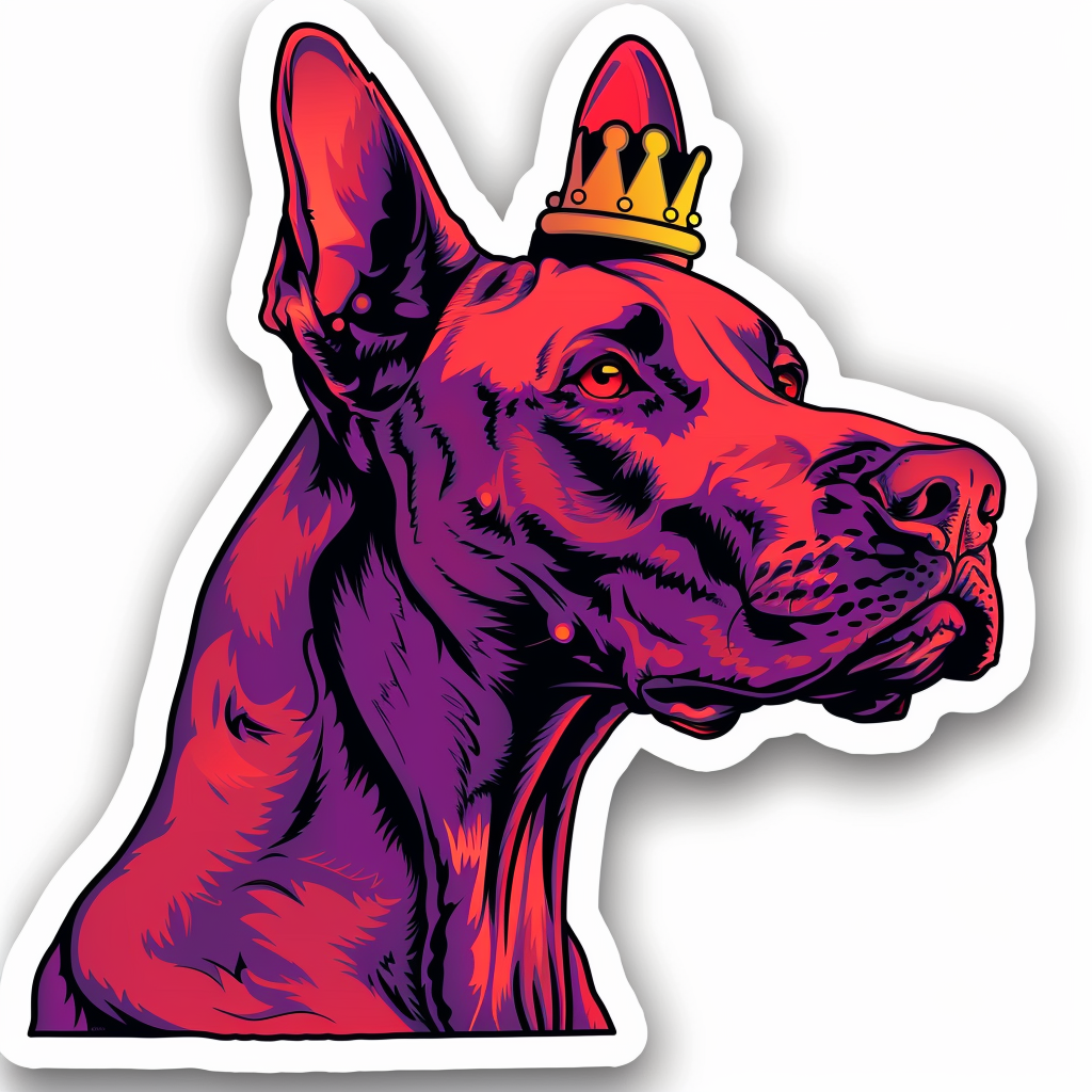 Great Dane Dog Expressive surreal Vinyl Decal Sticker for Car, Laptop, Tumbler and more # F022710