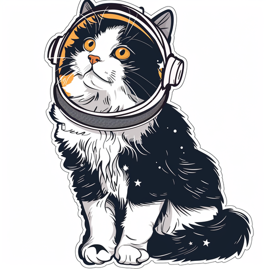 Adorable Turkish Angora Cat  Vinyl Decal Sticker for Car, Laptop, Tumbler and more # F021007-4" x 4"