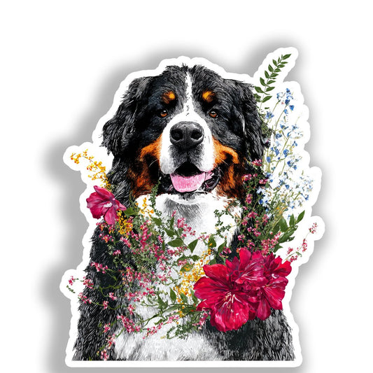 Bernese Mountain Dog Vinyl Decal Sticker for Car, Laptop, Tumbler and more # A019044-4" x 4"