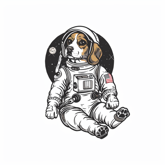 Beagle dog astronaut Vinyl Decal Sticker for Car, Laptop, Tumbler and more # F011955