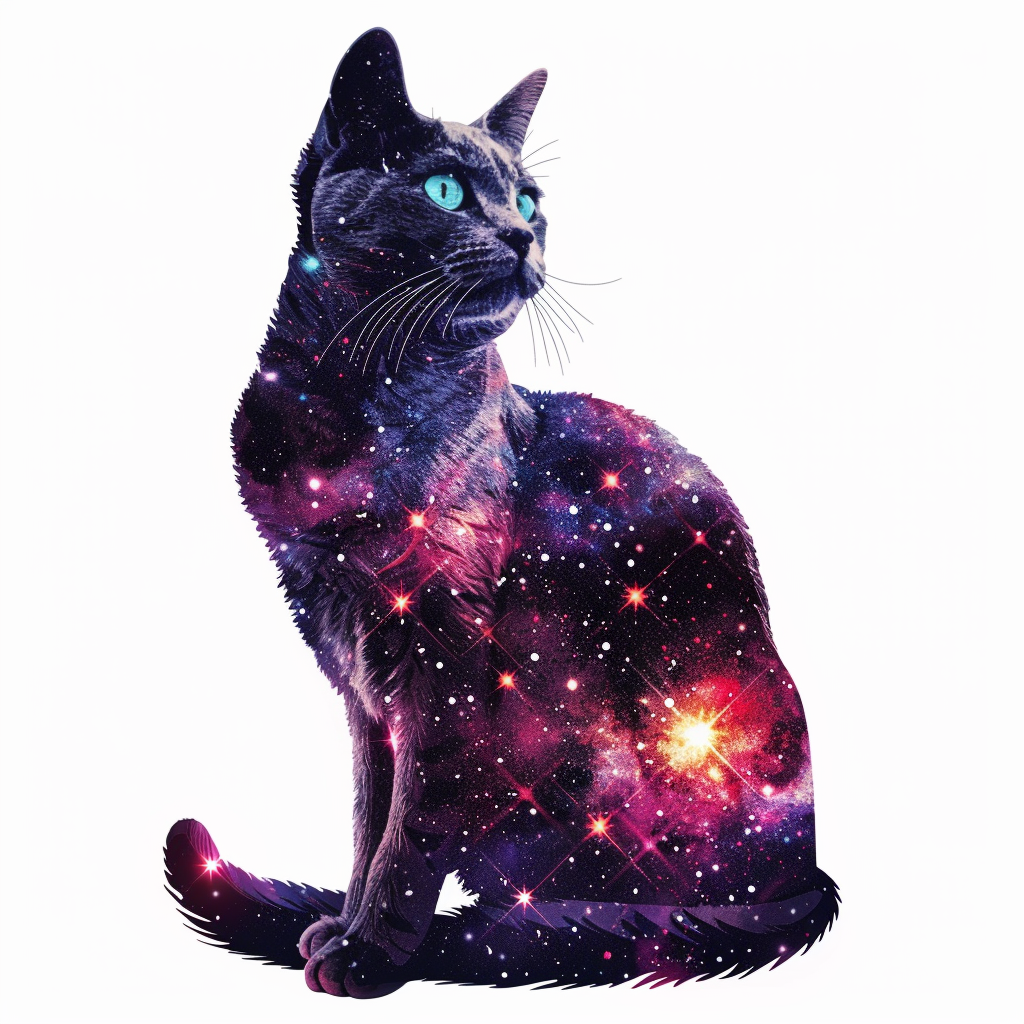 American Shorthair Cat majestic Expressive surreal Vinyl Decal Sticker for Car, Laptop, Tumbler and more # F018882