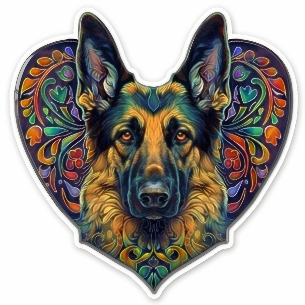German Shepherd Dog Vinyl Decal Sticker for Car, Laptop, Tumbler and more # F011361