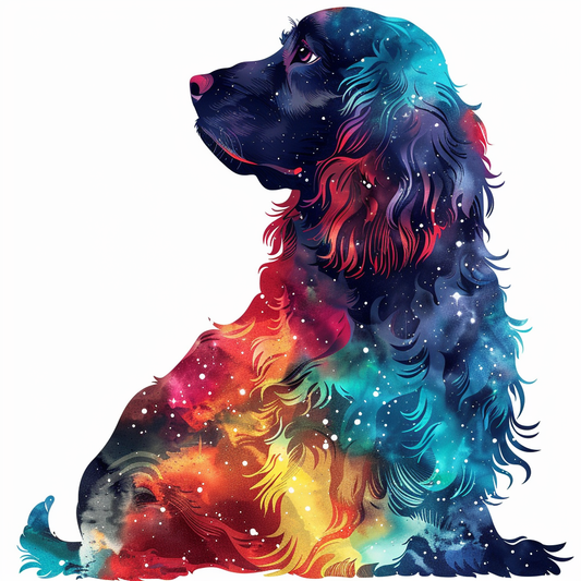 Cocker Spaniel Dog majestic Expressive surreal Vinyl Decal Sticker for Car, Laptop, Tumbler and more # F020328-4" x 4"