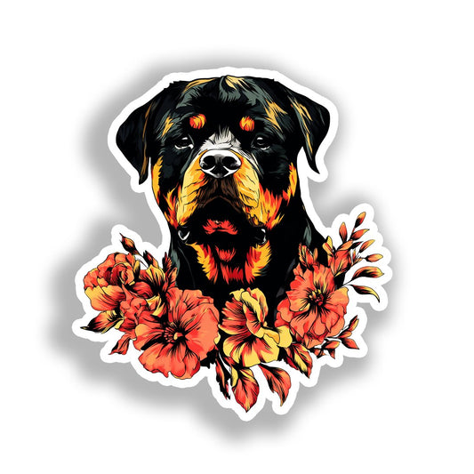 Rottweiler Dog Vinyl Decal Sticker for Car, Laptop, Tumbler and more # A018202-4" x 4"