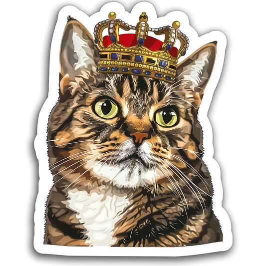 Abyssinian Cat astronaut majestic Expressive surreal Vinyl Decal Sticker for Car, Laptop, Tumbler and more # F021041-4" x 4"