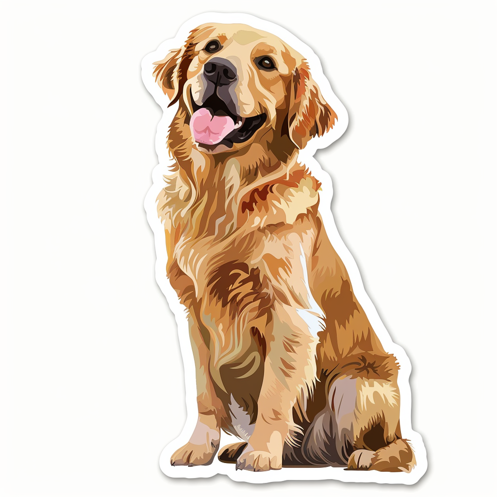 Golden Retriever Dog Vinyl Decal Sticker for Car, Laptop, Tumbler and more # F010532
