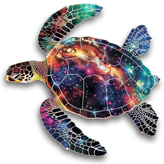 turtle majestic Expressive surreal Vinyl Decal Sticker for Car, Laptop, Tumbler and more # F022089-4" x 4"