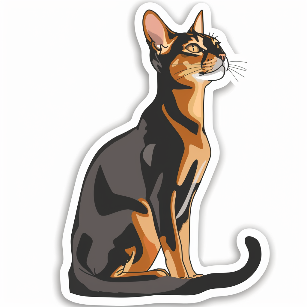 Abyssinian cat Vinyl Decal Sticker for Car, Laptop, Tumbler and more # F07793