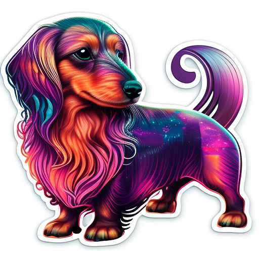 Heartcore Dachshund Dog Vinyl Decal Sticker for Car, Laptop, Tumbler and more # F012705