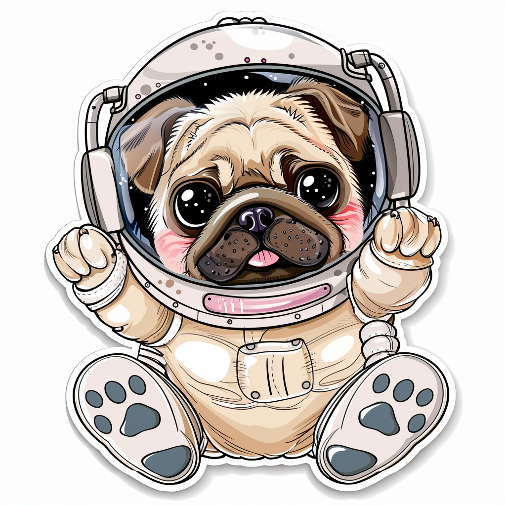 Bulldog Dog majestic Expressive surreal Vinyl Decal Sticker for Car, Laptop, Tumbler and more # F017691