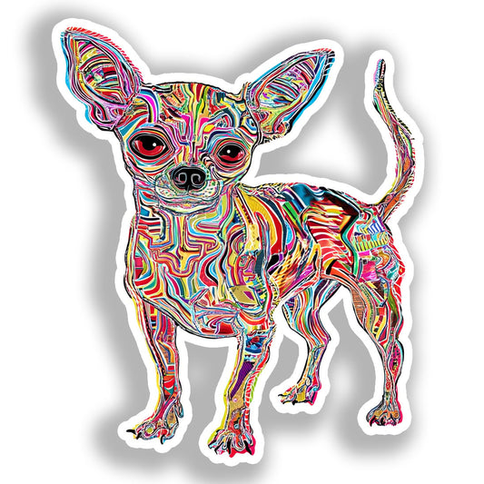 Chihuahua Dog Vinyl Decal Sticker for Car, Laptop, Tumbler and more # A017919-4" x 4"