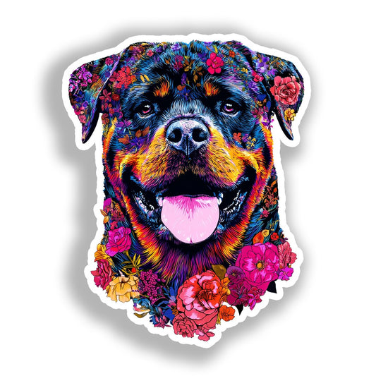 Rottweiler Dog Vinyl Decal Sticker for Car, Laptop, Tumbler and more # A018143-4" x 4"