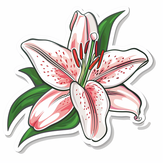 Lily flower majestic Expressive surreal Vinyl Decal Sticker for Car, Laptop, Tumbler and more # F023200