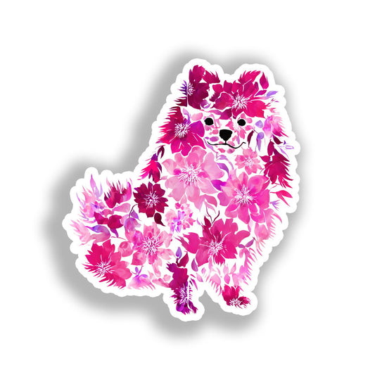Pomeranian Dog Vinyl Decal Sticker for Car, Laptop, Tumbler and more # A017409-4" x 4"