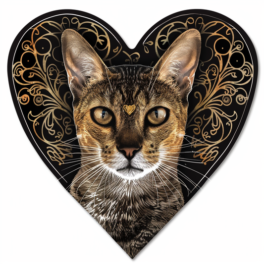 Abyssinian Cat astronaut majestic Expressive surreal Vinyl Decal Sticker for Car, Laptop, Tumbler and more # F021240-4" x 4"