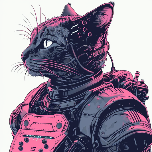 American Shorthair Cat majestic Expressive surreal Vinyl Decal Sticker for Car, Laptop, Tumbler and more # F018620