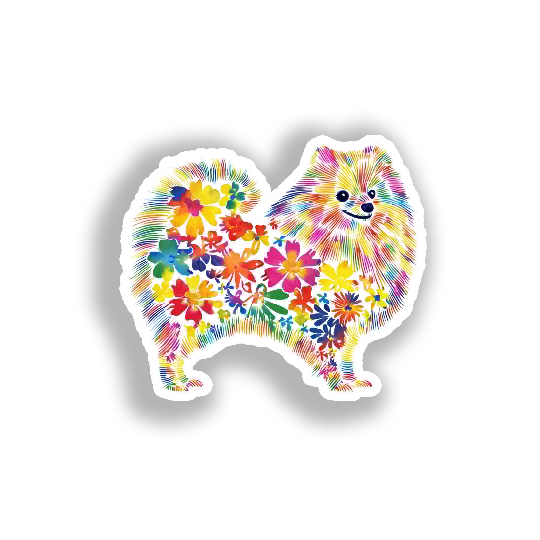 Pomeranian Dog Vinyl Decal Sticker for Car, Laptop, Tumbler and more # A017447-4" x 4"