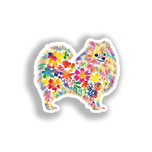 Pomeranian Dog Vinyl Decal Sticker for Car, Laptop, Tumbler and more # A017447-4" x 4"