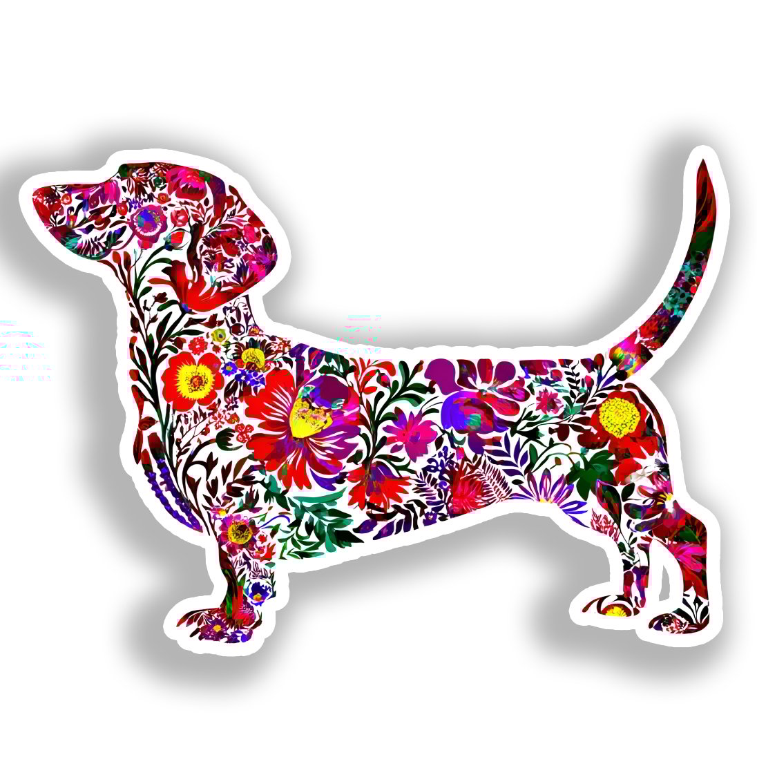 Dachshund Dog Vinyl Decal Sticker for Car, Laptop, Tumbler and more # A019744-4" x 4"