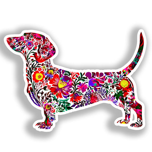 Dachshund Dog Vinyl Decal Sticker for Car, Laptop, Tumbler and more # A019744-4" x 4"