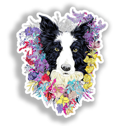 Border Callie Dog Vinyl Decal Sticker for Car, Laptop, Tumbler and more # A019024-4" x 4"