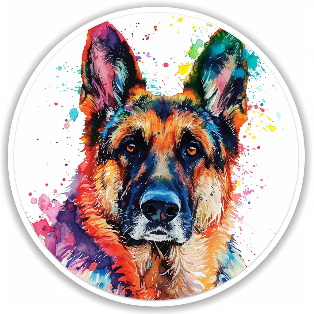 German Shepherd Dog Vinyl Decal Sticker for Car, Laptop, Tumbler and more # F011629
