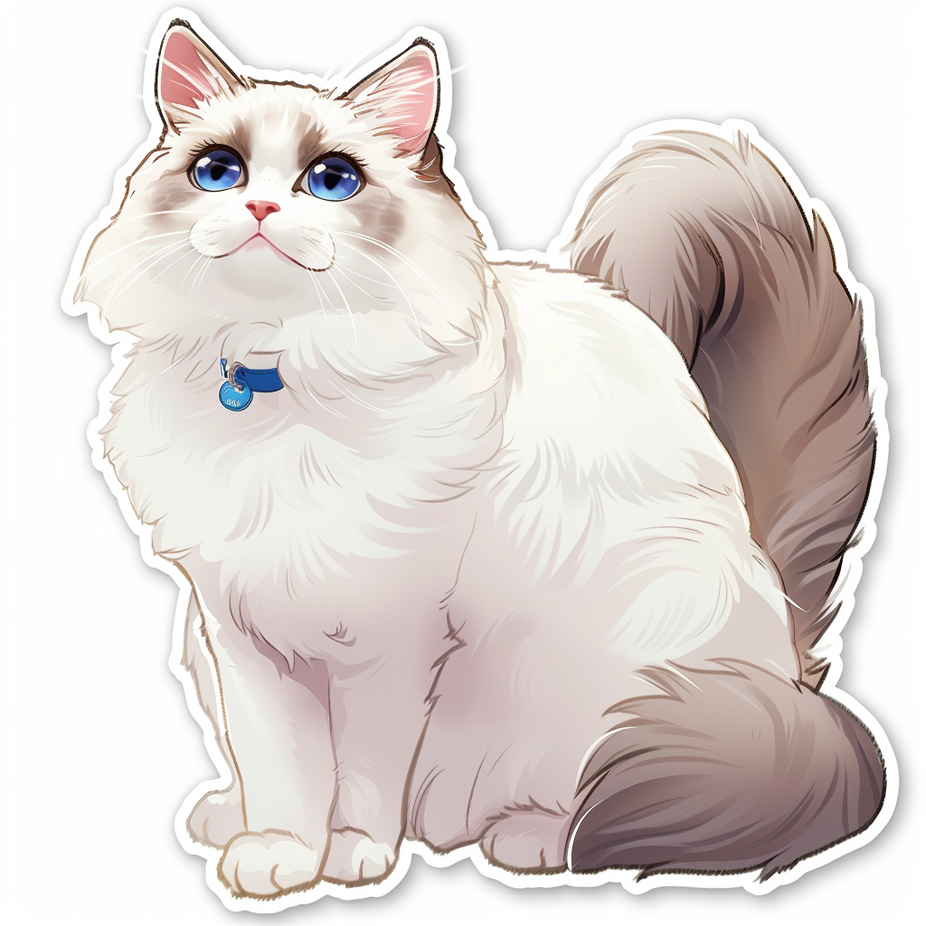 Ragdoll Cat Vinyl Decal Sticker for Car, Laptop, Tumbler and more # F010198