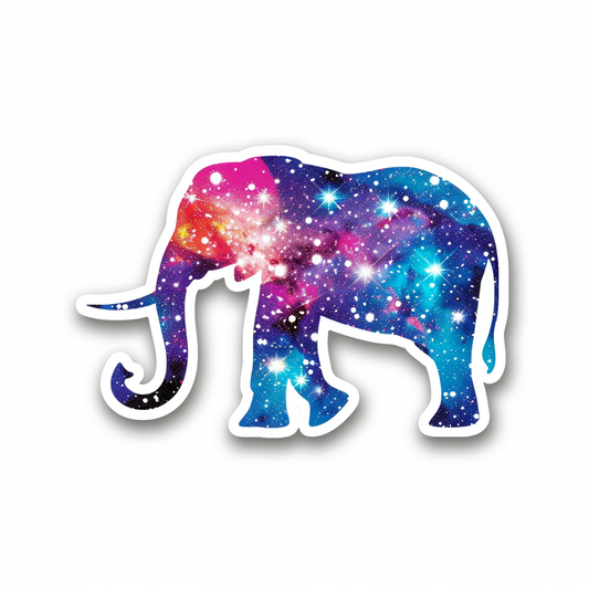 Elephant Expressive surreal Vinyl Decal Sticker for Car, Laptop, Tumbler and more # F022340-4" x 4"