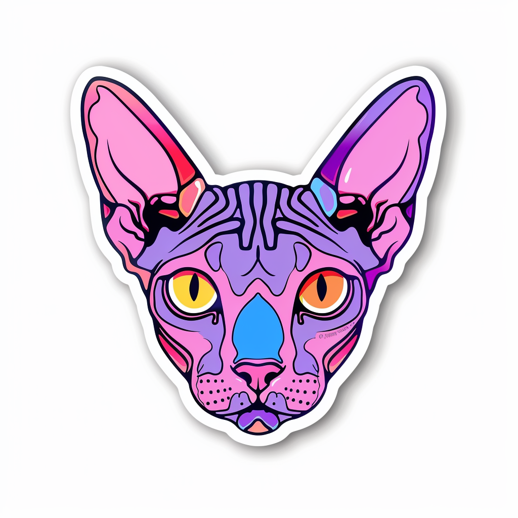 Sphynx Cat Vinyl Decal Sticker for Car, Laptop, Tumbler and more # F09990
