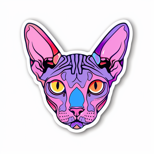 Sphynx Cat Vinyl Decal Sticker for Car, Laptop, Tumbler and more # F09990