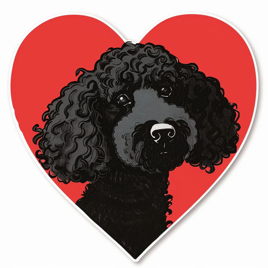 Poodle Dog heartcore Vinyl Decal Sticker for Car, Laptop, Tumbler and more # F012366