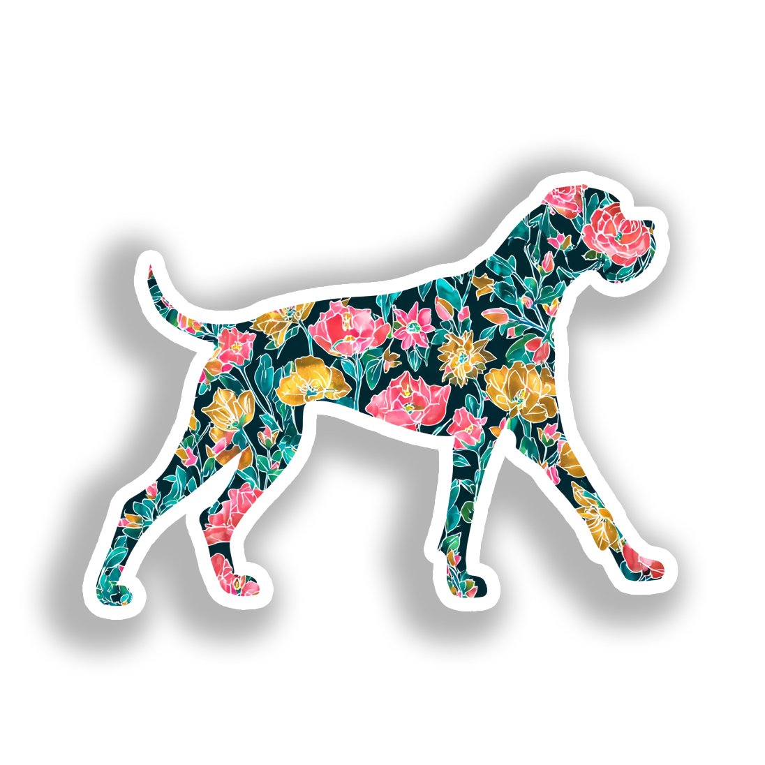 Boxer Dog Vinyl Decal Sticker for Car, Laptop, Tumbler and more # A018983-4" x 4"