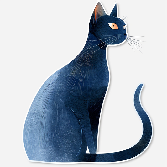 Russian Blue cat Vinyl Decal Sticker for Car, Laptop, Tumbler and more # F07680