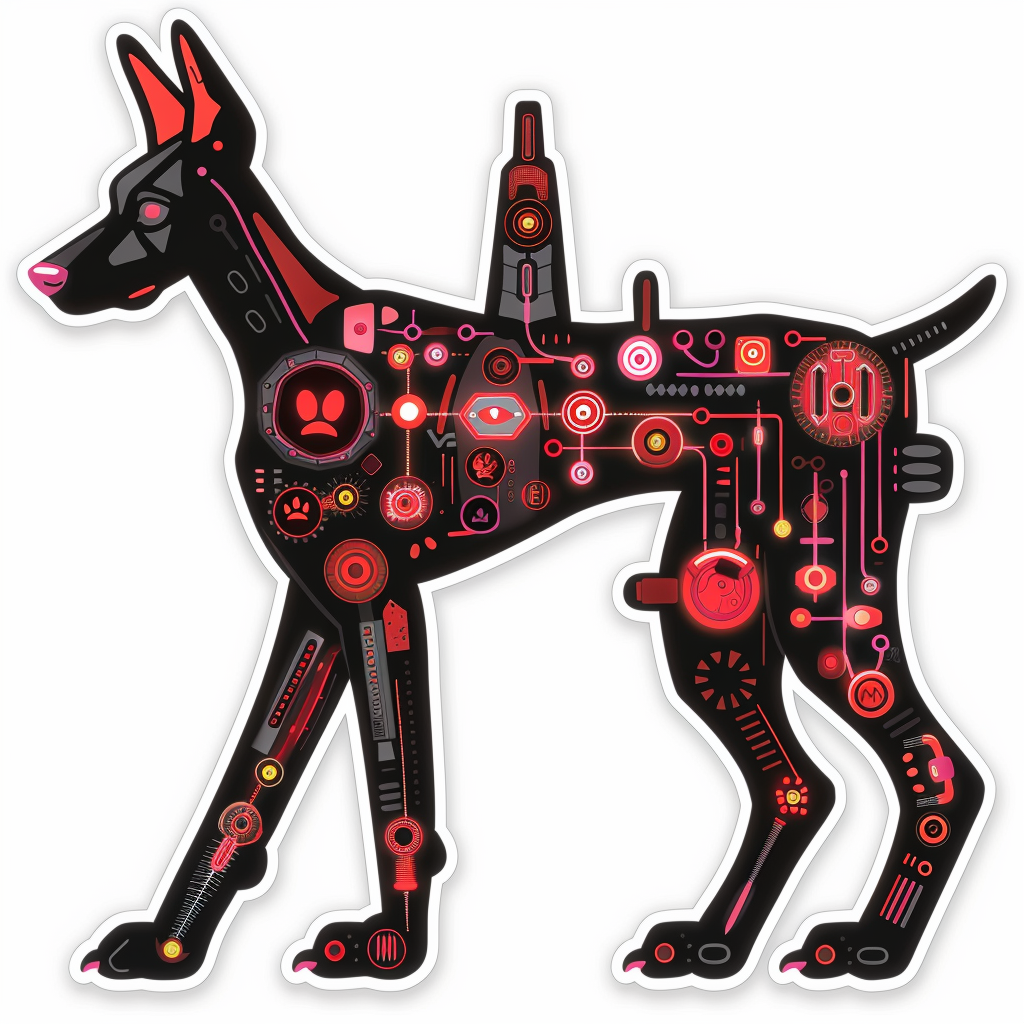 Great Dane Dog Expressive surreal Vinyl Decal Sticker for Car, Laptop, Tumbler and more # F022724