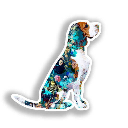 Beagle Dog Vinyl Decal Sticker for Car, Laptop, Tumbler and more # A018654-4" x 4"