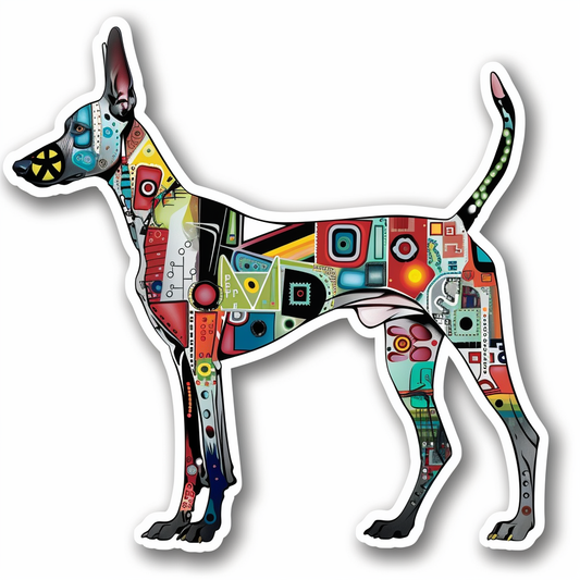 Great Dane Dog Expressive surreal Vinyl Decal Sticker for Car, Laptop, Tumbler and more # F022731