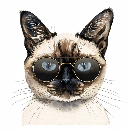 Burmese Cat wearing sunglasses Vinyl Decal Sticker for Car, Laptop, Tumbler and more # F010963