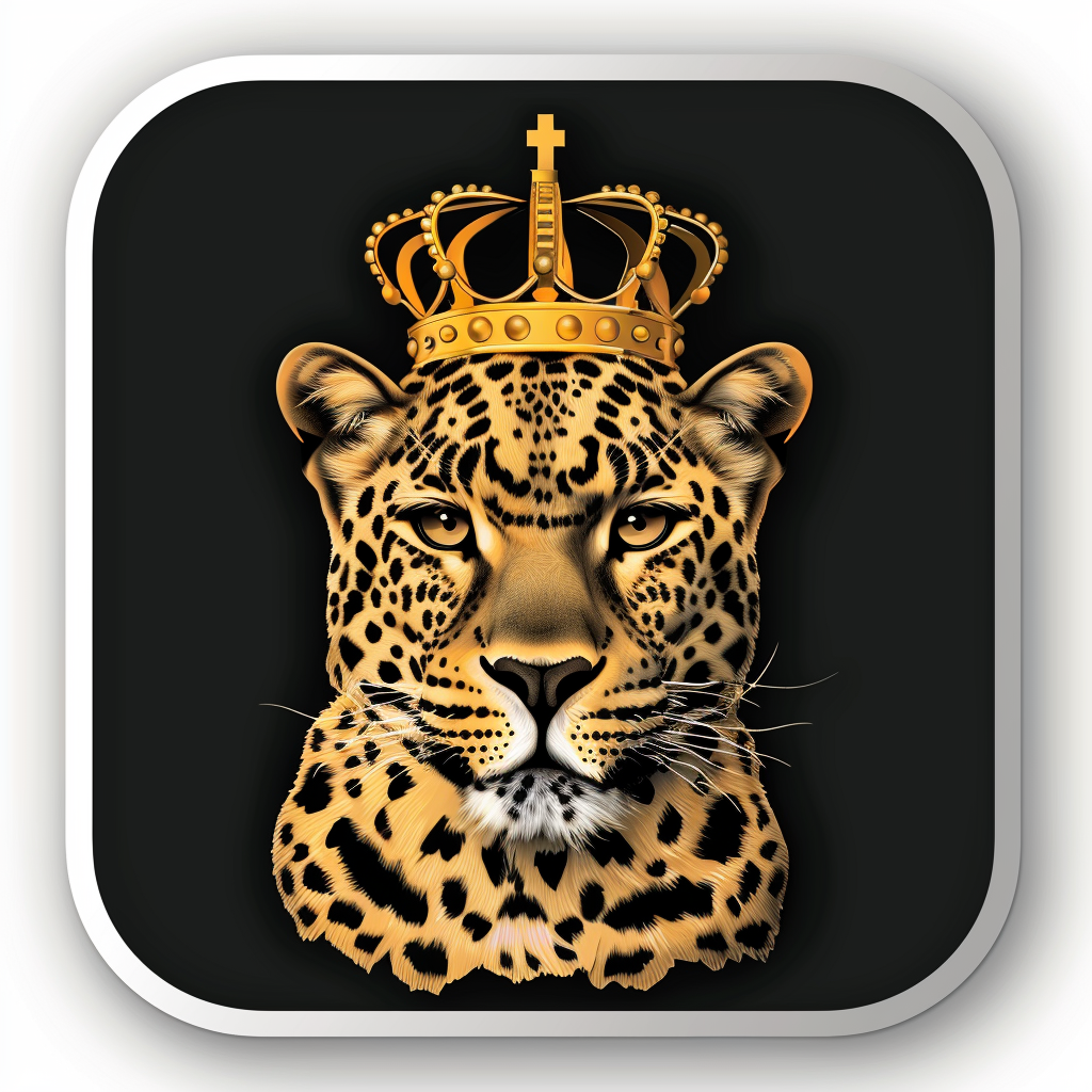 Leopard majestic Expressive surreal Vinyl Decal Sticker for Car, Laptop, Tumbler and more # F022495