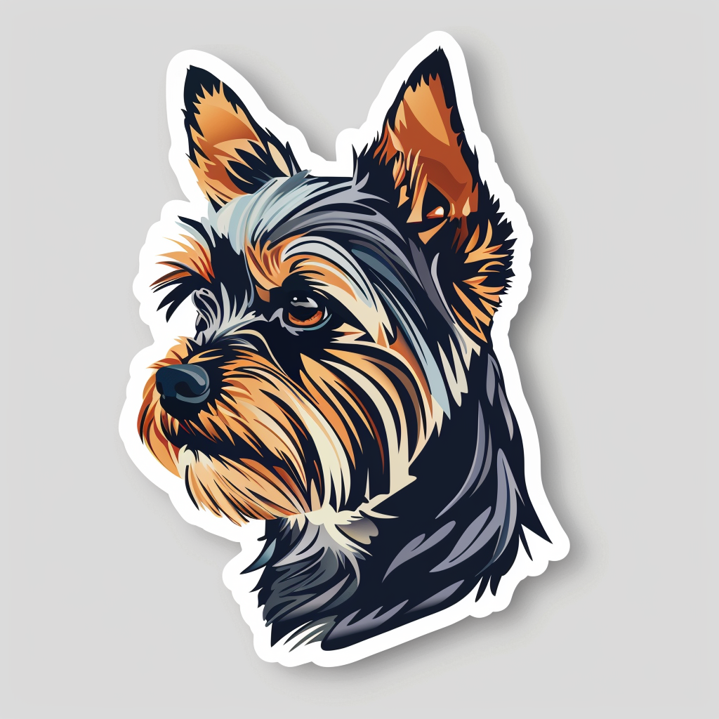 Yorkshire Terrier Dog Vinyl Decal Sticker for Car, Laptop, Tumbler and more # F07499