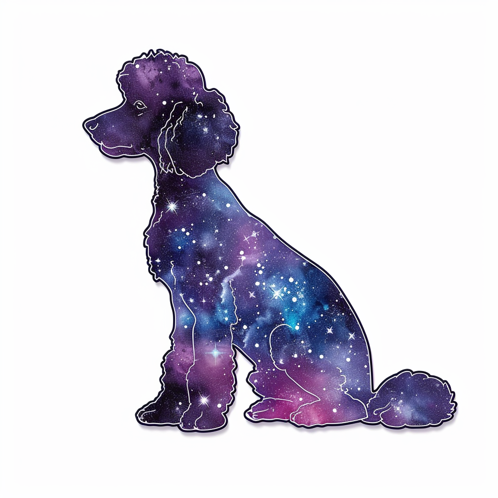 Poodle Dog galaxy Vinyl Decal Sticker for Car, Laptop, Tumbler and more # F012406