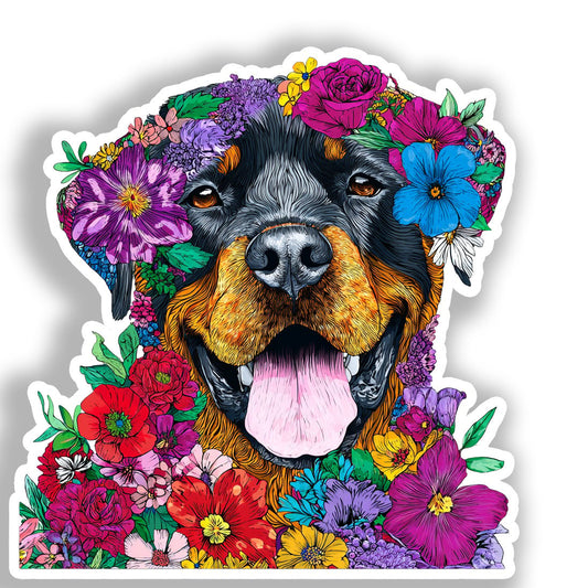Rottweiler Dog Vinyl Decal Sticker for Car, Laptop, Tumbler and more # A018185-4" x 4"