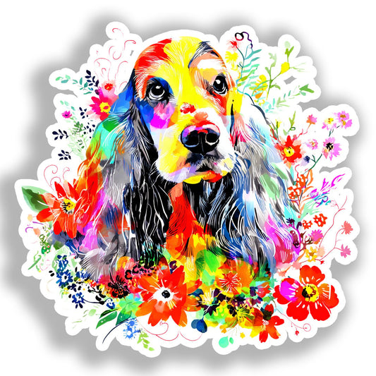 Cocker Spaniel Dog Vinyl Decal Sticker for Car, Laptop, Tumbler and more # A018758-4" x 4"