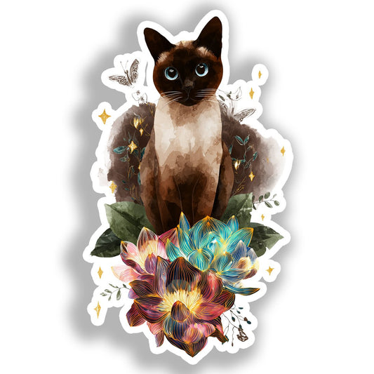 Burmese Cat Vinyl Decal Sticker for Car, Laptop, Tumbler and more # A018918-4" x 4"