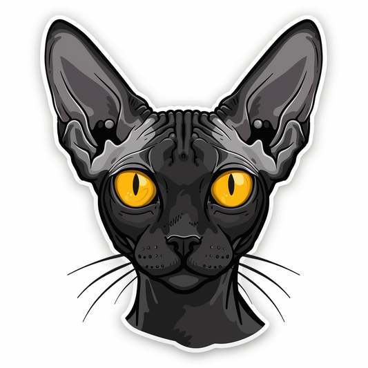 Sphynx Cat Vinyl Decal Sticker for Car, Laptop, Tumbler and more # F07615