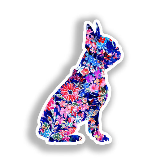 Boston Terrier Dog Vinyl Decal Sticker for Car, Laptop, Tumbler and more # A019005-4" x 4"