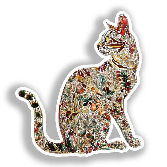 Egyptian Mau Cat Vinyl Decal Sticker for Car, Laptop, Tumbler and more # A019644-4" x 4"