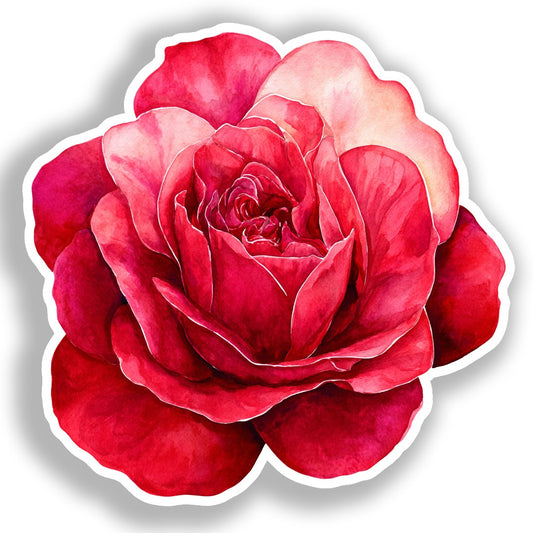 Rose Flower Vinyl Decal Sticker for Car, Laptop, Tumbler and more # A019233-4" x 4"