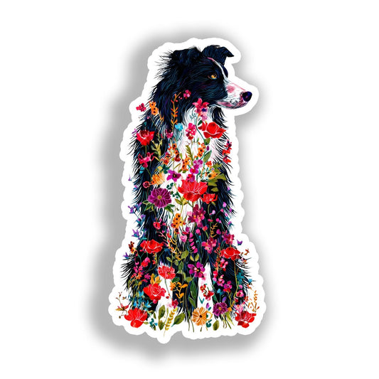 Border Callie Dog Vinyl Decal Sticker for Car, Laptop, Tumbler and more # A019014-4" x 4"