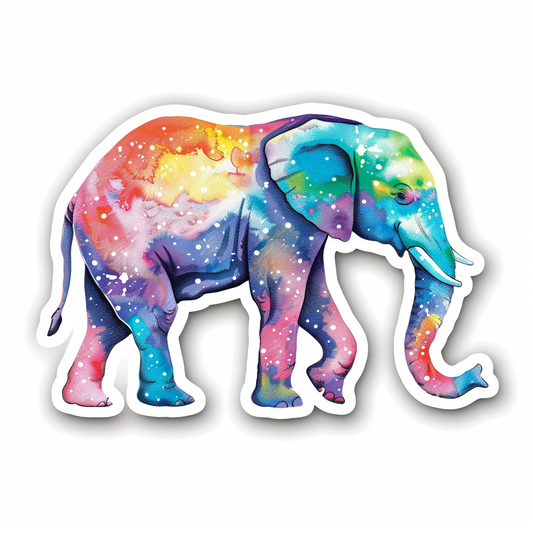 Elephant Expressive surreal Vinyl Decal Sticker for Car, Laptop, Tumbler and more # F022236-4" x 4"